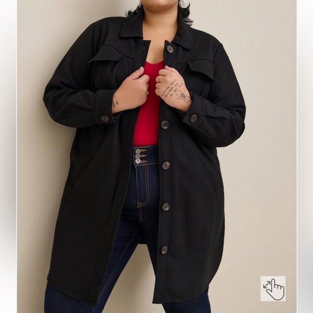 Torrid Wool Longline Shacket